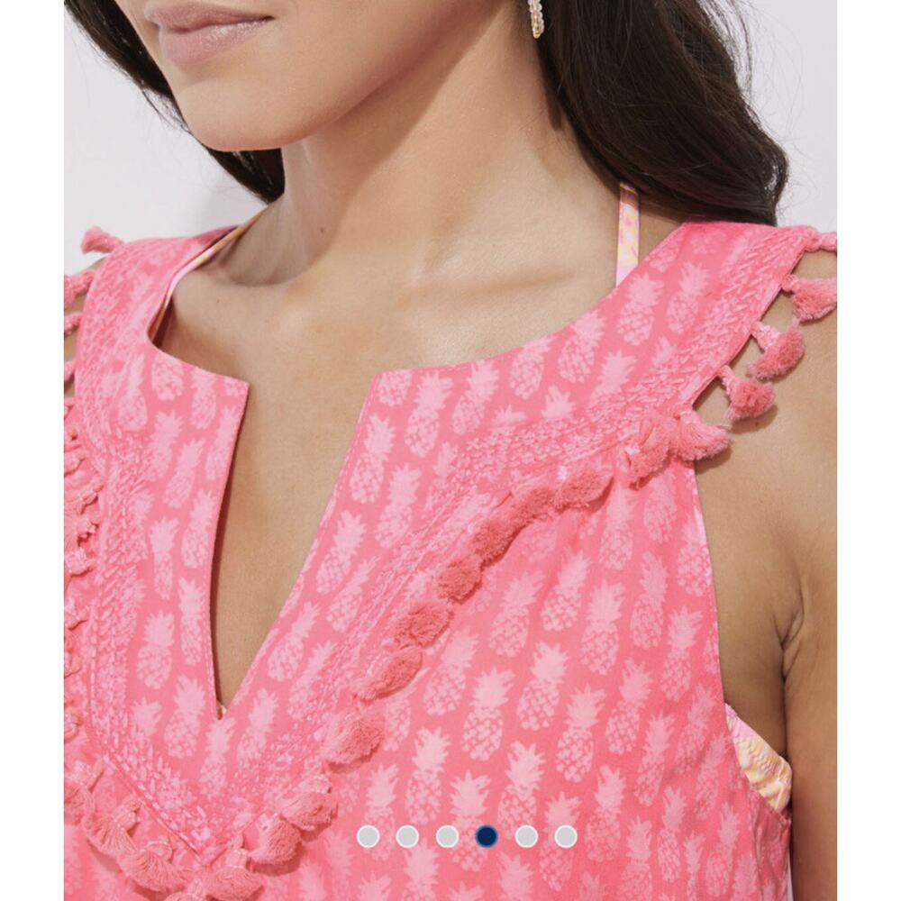 Vineyard Vines Pineapple Tassel Cover-Up Dress, Size XL